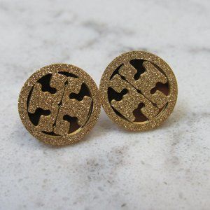 Tory Burch Gold Glitter Earrings